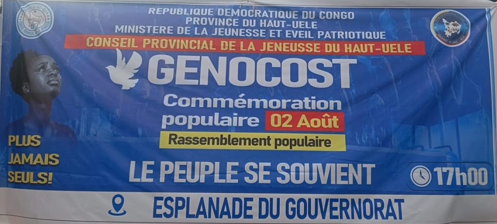 Haut-Uélé : Genocost, hommage aux victimes, appel à la paix et sensibilisation contre Ebola à Isiro
